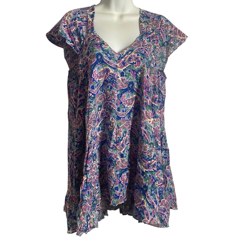 Matilda Jane In The Maze Floral Swing Tunic Top Size Large NWT
